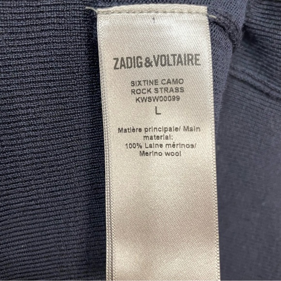 Zadig & Voltaire Sixtine Camo Rock Strass Wool Jacket - Picture 7 of 14